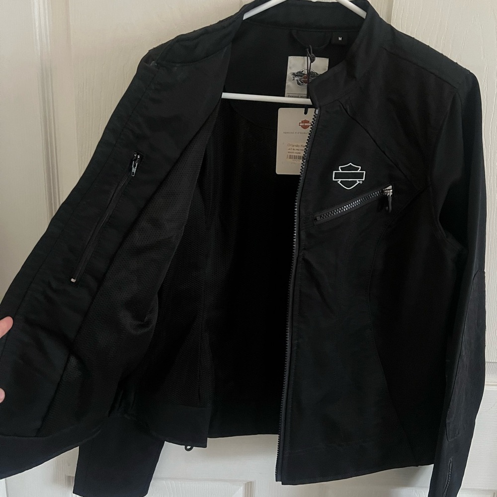 NWT Harley Davidson Water Resistant Biker
Moto Riding Jacket Crystals M - Picture 5 of 13